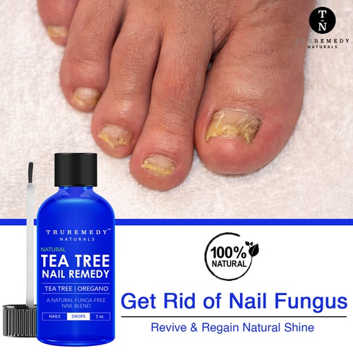  Truremedy Naturals Remedy Tea Tree Oil Nail Blend with Oregano Oil - 1 Oz | EXTRA STRONG Natural Toenail Treatment | Nail Repair Kit for Athletes Foot, Thick, Dull, Discolored, Cracked, Yellow & Weak
