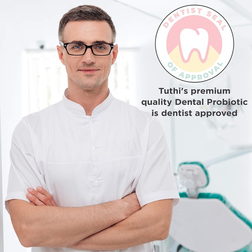  Tuthi Oral Probiotics - Dental Probiotic for Bad Breath & Gum Care - 7 Billion CFU - Fresh Mouth Health & Teeth Treatment - 60 Lozenges
