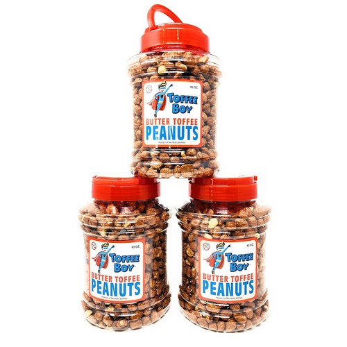  Two Nutty Brothers Toffee Boys Butter Toffee Peanuts - 45 Oz Jar - Family Recipe, Fresh and Hand Cooked, Gluten Free, Real Ingredients, No Preservatives, The PERFECT Holiday Gift