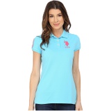 U.S. POLO ASSN. Neon Logos Short Sleeve Polo Shirt