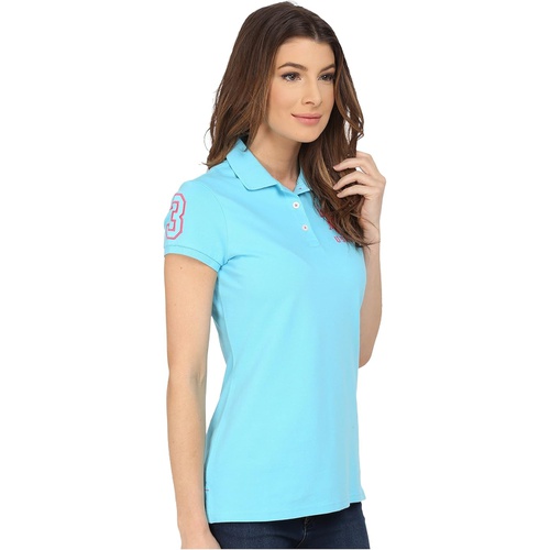  U.S. POLO ASSN. Neon Logos Short Sleeve Polo Shirt