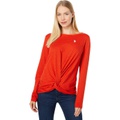 U.S. POLO ASSN. Long Sleeve Twist Front Ditsy Knit Shirt