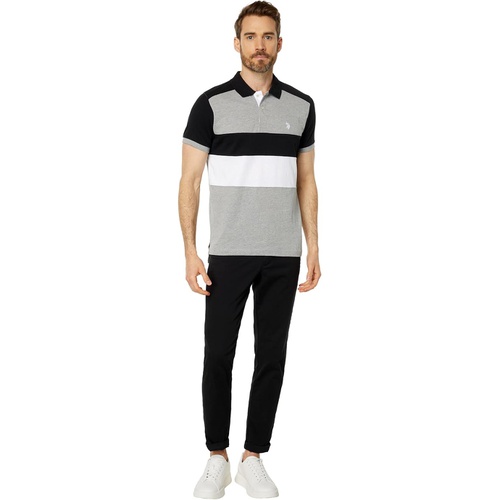  U.S. POLO ASSN. Slim Fit Chest Stripe Color-Block Polo