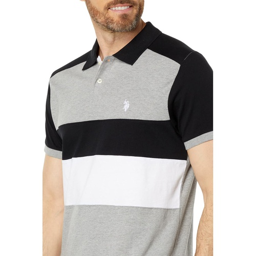  U.S. POLO ASSN. Slim Fit Chest Stripe Color-Block Polo