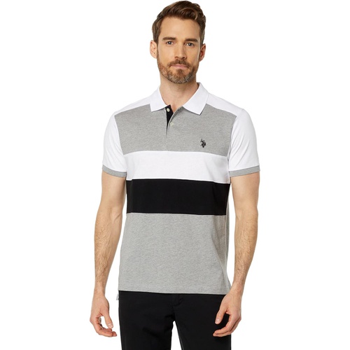  U.S. POLO ASSN. Slim Fit Chest Stripe Color-Block Polo