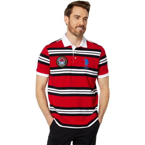  U.S. POLO ASSN. Medallion Short Sleeve Knit Polo Shirt