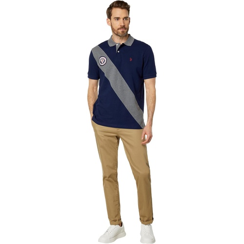  U.S. POLO ASSN. Multipatch Sash Short Sleeve Knit Pique Polo