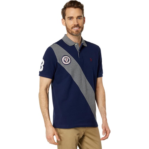  U.S. POLO ASSN. Multipatch Sash Short Sleeve Knit Pique Polo