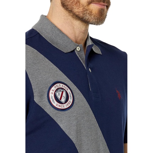  U.S. POLO ASSN. Multipatch Sash Short Sleeve Knit Pique Polo