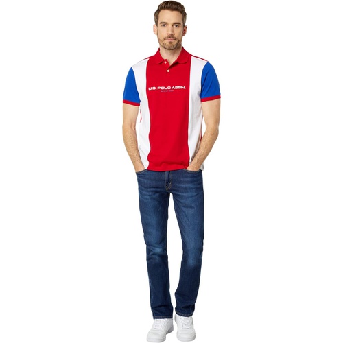  U.S. POLO ASSN. Jersey Color-Block Vertical Stripe Knit Shirt