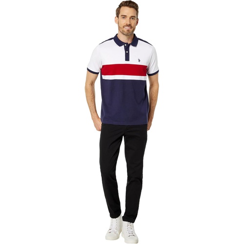  U.S. POLO ASSN. Jersey Three-Color Color-Block Knit Shirt