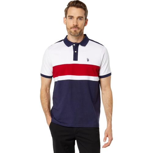  U.S. POLO ASSN. Jersey Three-Color Color-Block Knit Shirt