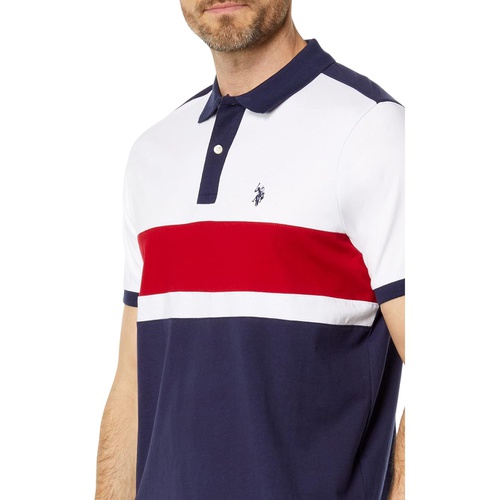  U.S. POLO ASSN. Jersey Three-Color Color-Block Knit Shirt