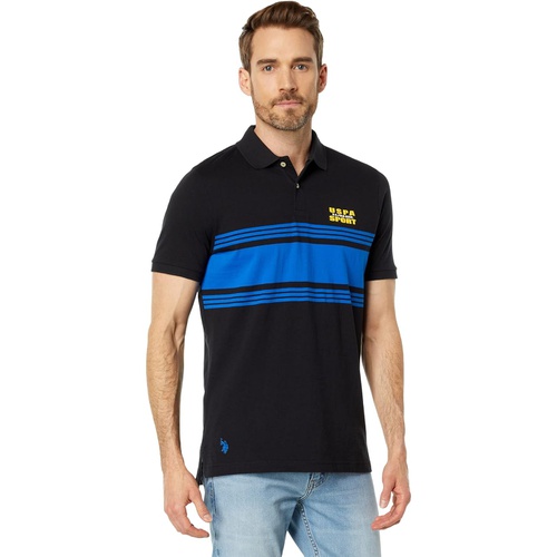  U.S. POLO ASSN. Engineered Stripe Short Sleeve Knit Polo