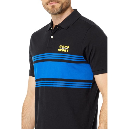  U.S. POLO ASSN. Engineered Stripe Short Sleeve Knit Polo