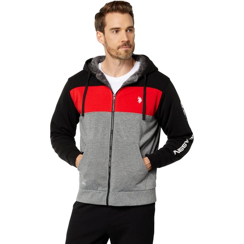  U.S. POLO ASSN. Sleeve Wordmark Color-Block Hoodie