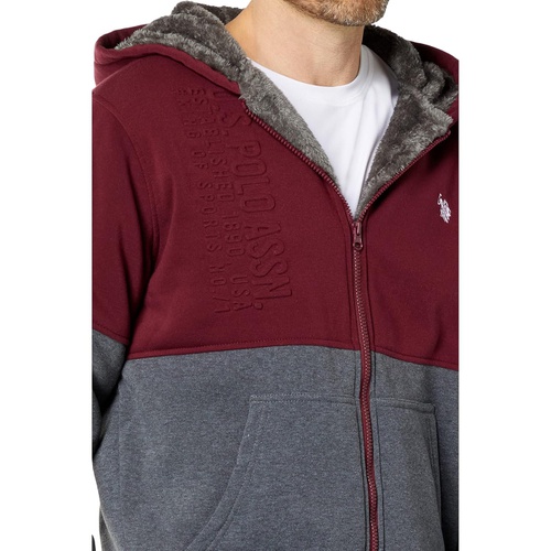  U.S. POLO ASSN. Embossed Color-Block Hoodie