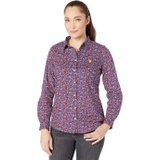 U.S. POLO ASSN. Long Sleeve Floral Print Stretch Poplin Shirt