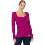 U.S. POLO ASSN. Long Sleeve Square Neck Rib Top