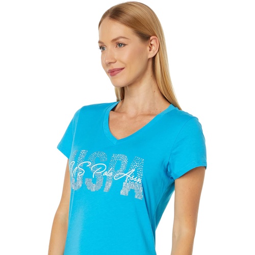  U.S. POLO ASSN. Cascading Graphic V-Neck Tee