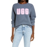 UGG Collection Madeline Fuzzy Logo Sweatshirt_CYCLONE / LAVENDER BREEZE