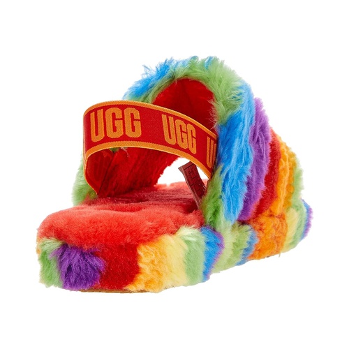 어그 UGG Kids Fluff Yeah Slide Cali Collage (Little Kidu002FBig Kid)