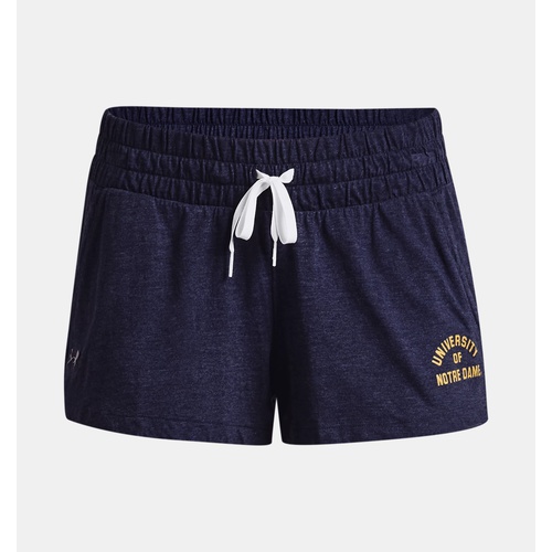 언더아머 Underarmour Womens UA Performance Cotton Collegiate Sideline Shorts