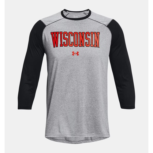 언더아머 Underarmour Mens UA Tech Collegiate Baseball T-Shirt