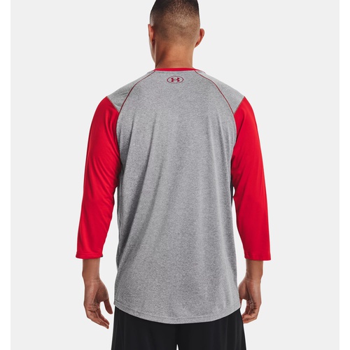 언더아머 Underarmour Mens UA Tech Collegiate Baseball T-Shirt