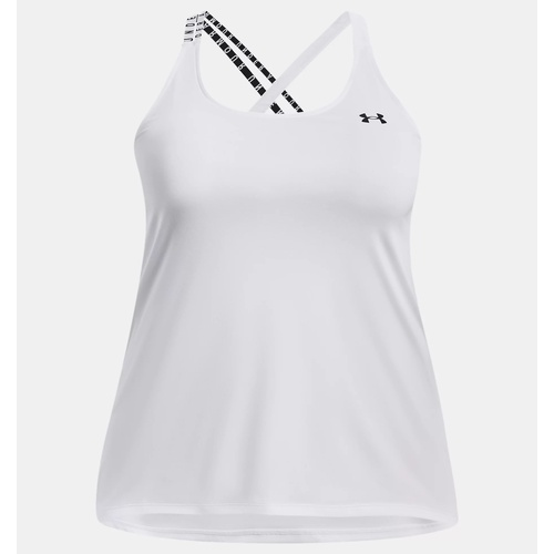 언더아머 Underarmour Womens HeatGear Wordmark Double Strap Tank