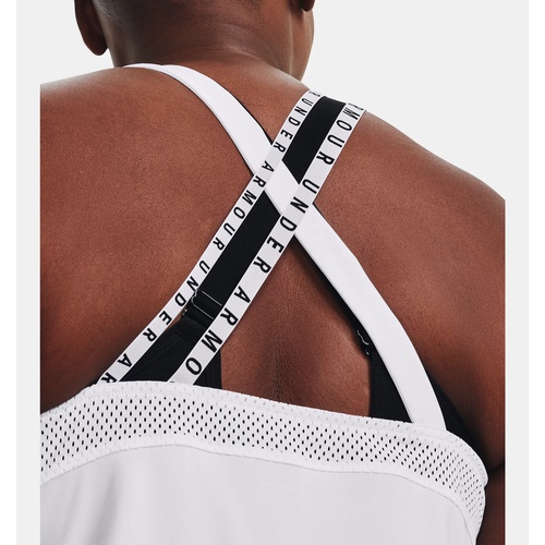 언더아머 Underarmour Womens HeatGear Wordmark Double Strap Tank