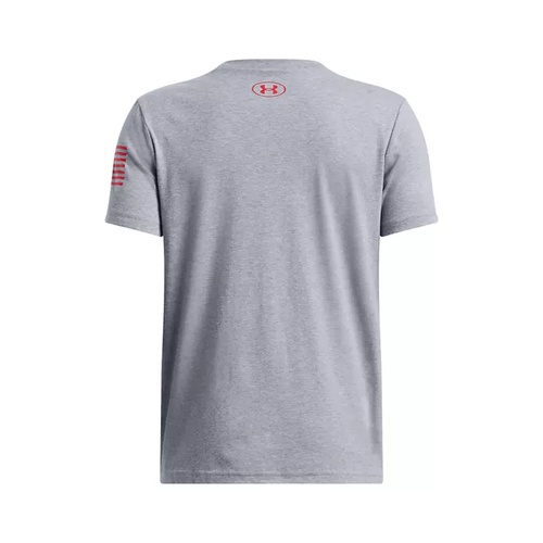 언더아머 Under Armour' Boys 8-20 UA Freedom Stacked Logo Short Sleeve T-Shirt