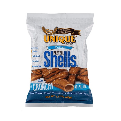  Unique Pretzels, Original Pretzel Shells, Homestyle Baked, Vegan, Certified OU Kosher and non-GMO, 2.12 Bags, Original Shells, 50.88 Oz (Pack of 24)