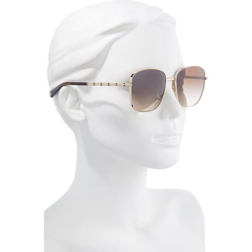  Valentino 57mm Studded Sunglasses_PALE GOLD/ BROWN GRADIENT