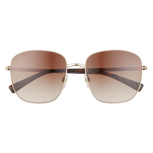  Valentino 57mm Studded Sunglasses_PALE GOLD/ BROWN GRADIENT