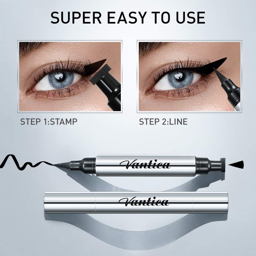  Eyeliner Stamp Wingliner - Vantica Liquid Eye liners for Women Black Eyeliner Pen Winged Eyeliner Pencil,Easy to use,Long Lasting,Smudge-proof, No Dipping