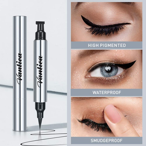  Eyeliner Stamp Wingliner - Vantica Liquid Eye liners for Women Black Eyeliner Pen Winged Eyeliner Pencil,Easy to use,Long Lasting,Smudge-proof, No Dipping