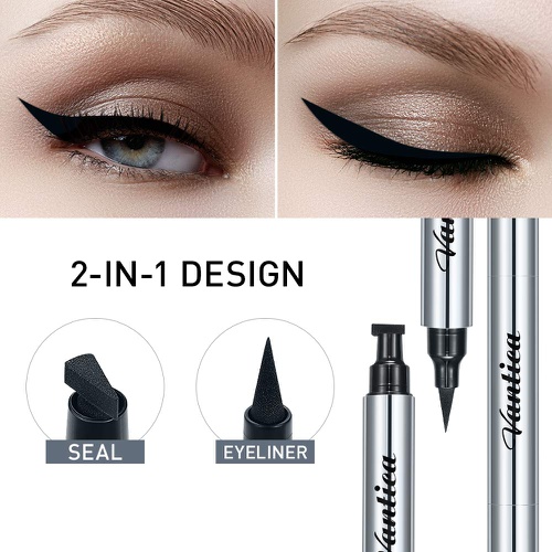  Eyeliner Stamp Wingliner - Vantica Liquid Eye liners for Women Black Eyeliner Pen Winged Eyeliner Pencil,Easy to use,Long Lasting,Smudge-proof, No Dipping