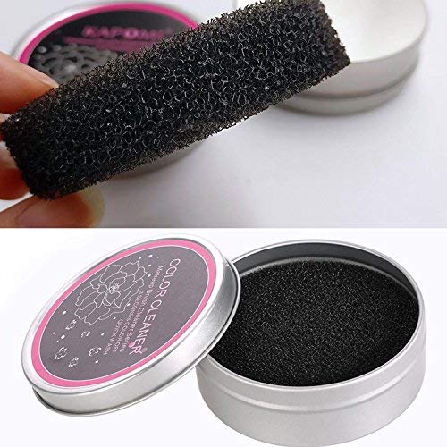  VANVENE StyleZ 2 Pack Cleaner Sponge, Dry Makeup Brushes Cleaner Eye Shadow or Blush Color Removal Quickly Switch to Next Color