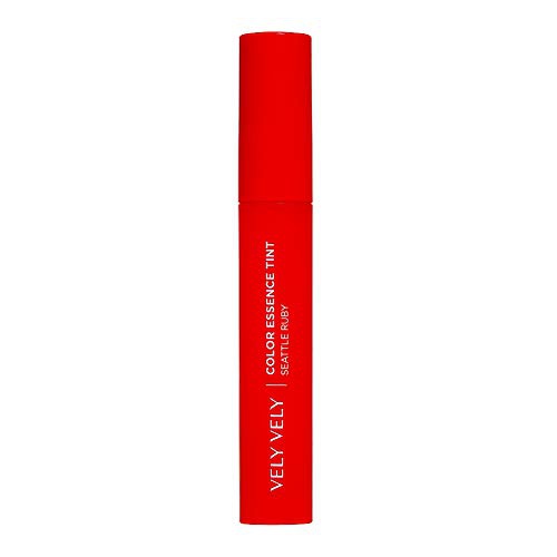  VELY VELY Color Essence Lip Tint - Rich Pigment Moisturizing Lightweight Natural Sheer Lip Stain (0.17 fl oz. / 5g) (Seattle Ruby)