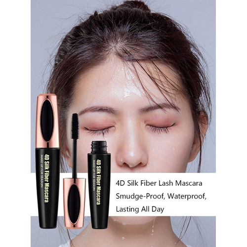  VENTIGA 2PCS 4D Silk Fiber Eyelash Mascara，Extra Long Lash Mascara and Thick, Long Lasting, Waterproof & Smudge-Proof Eyelashes