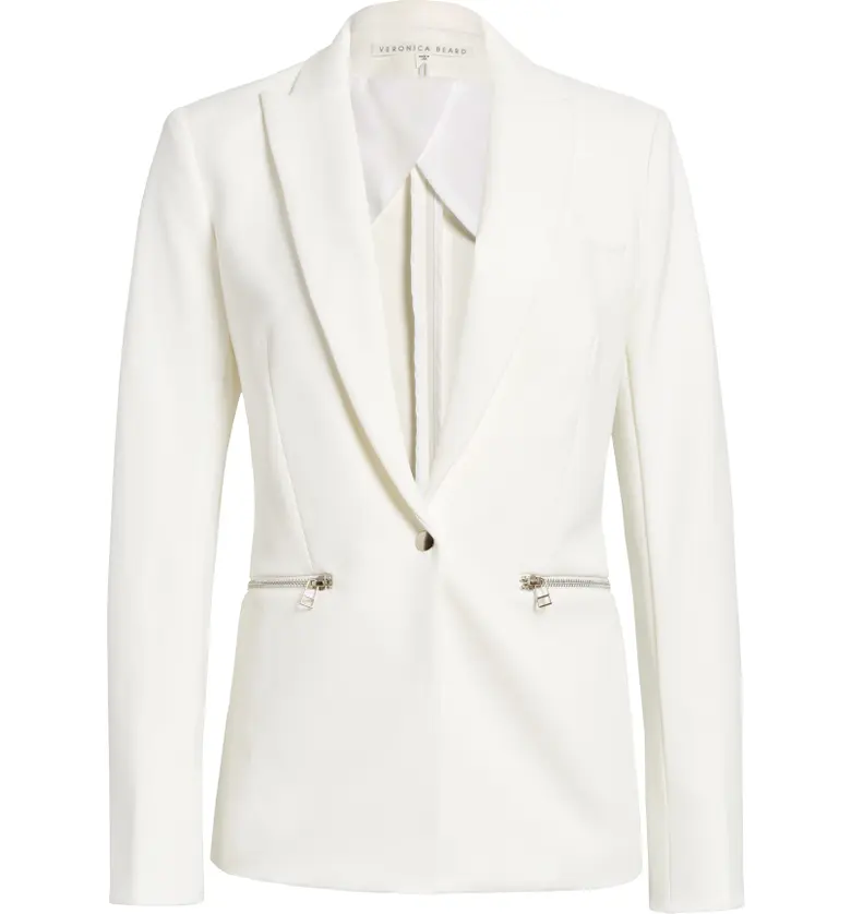  Veronica Beard Scuba Jacket_WHITE