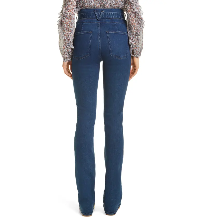  Veronica Beard Giselle High Waist Slim Flare Jeans_WASHED OXFORD