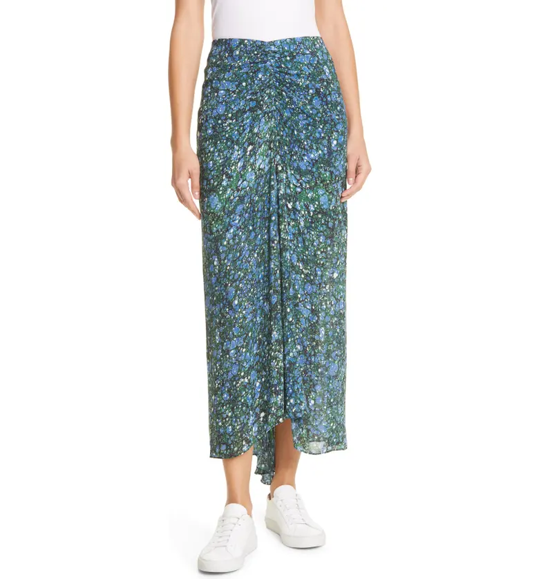 Veronica Beard Limani Asymmetric Skirt_GREEN MULTI