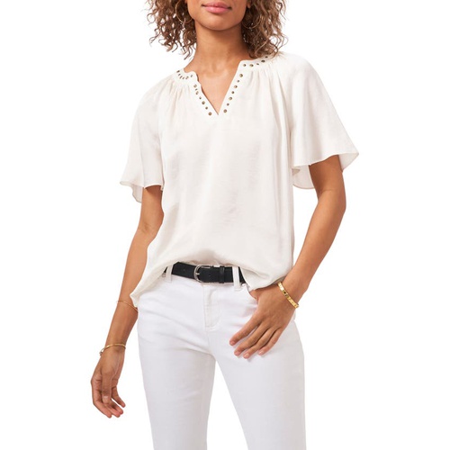  Vince Camuto Embellished V-Neck Blouse_NEW IVORY