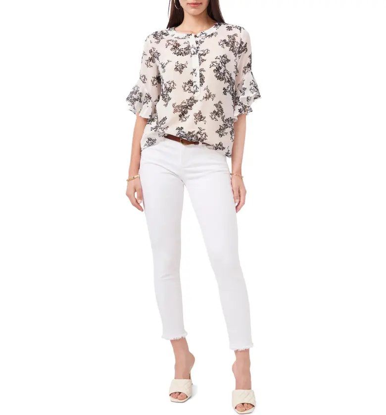  Vince Camuto Bouquets Chiffon Blouse_NEW IVORY