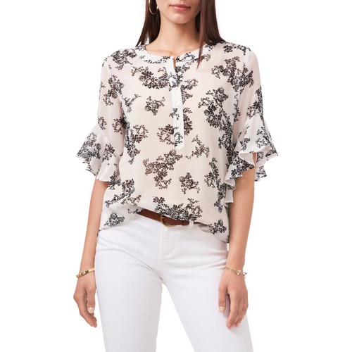 Vince Camuto Bouquets Chiffon Blouse_NEW IVORY
