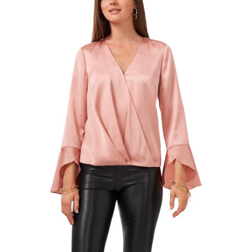  Vince Camuto Bell Sleeve Satin Blouse_ROSE MELODY