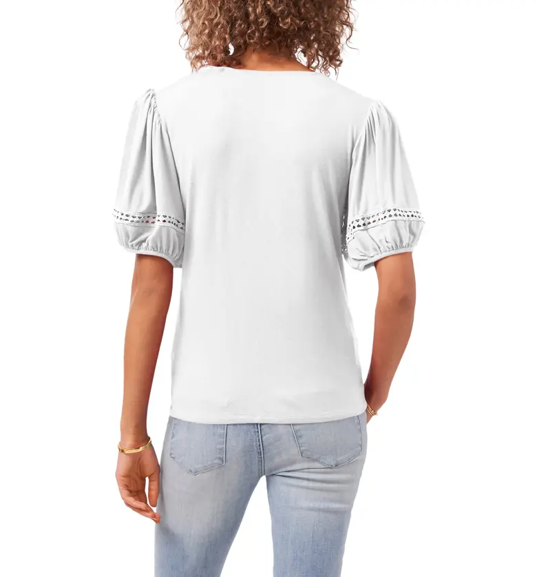 Vince Camuto Puff Sleeve Top_NEW IVORY