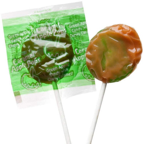  V RIVER FINN Tootsie Caramel Apple Pops, Wrapped, Bulk, Green Apple Flavored Hard Candy With A Delicious Caramel Coating (5 Pounds) Great for Easter Gifts and Baskets!